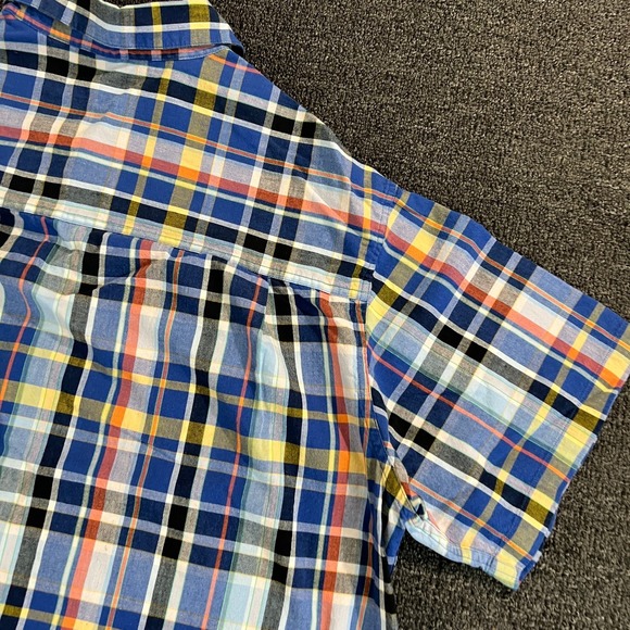 Ralph Lauren Chaps Mens XL Shirt Button Down Multicolor Plaid Linen Blend - Picture 8 of 14